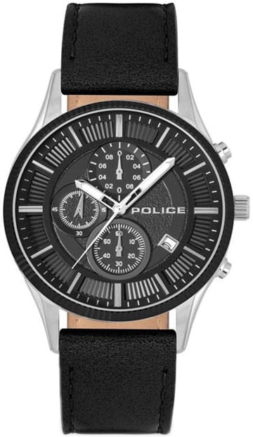 Police Herrklocka PEWJC2194240 Vault Svart/Läder Ø44 mm