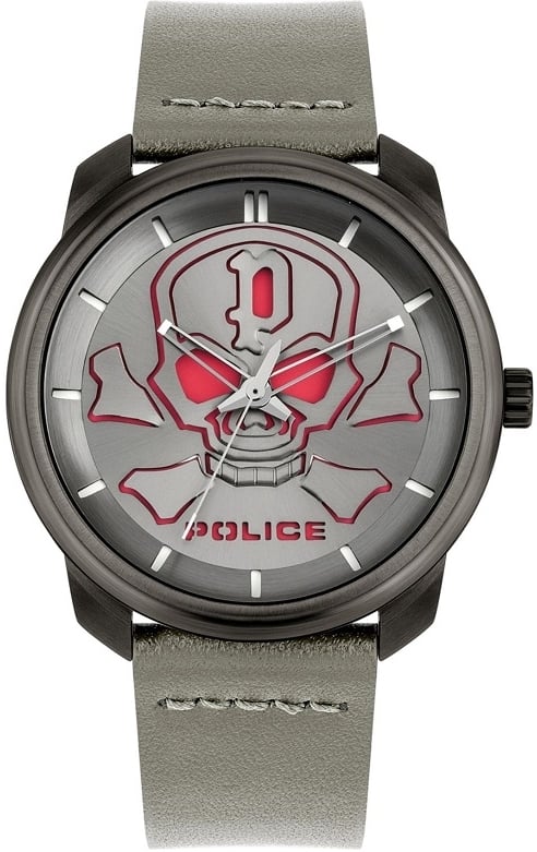 Police Herrklocka PL15714JSU.61 Bleder Grå/Läder Ø44 mm