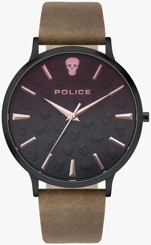 Police Herrklocka PL16023JSB.02 Tasman Grå/Läder Ø42 mm
