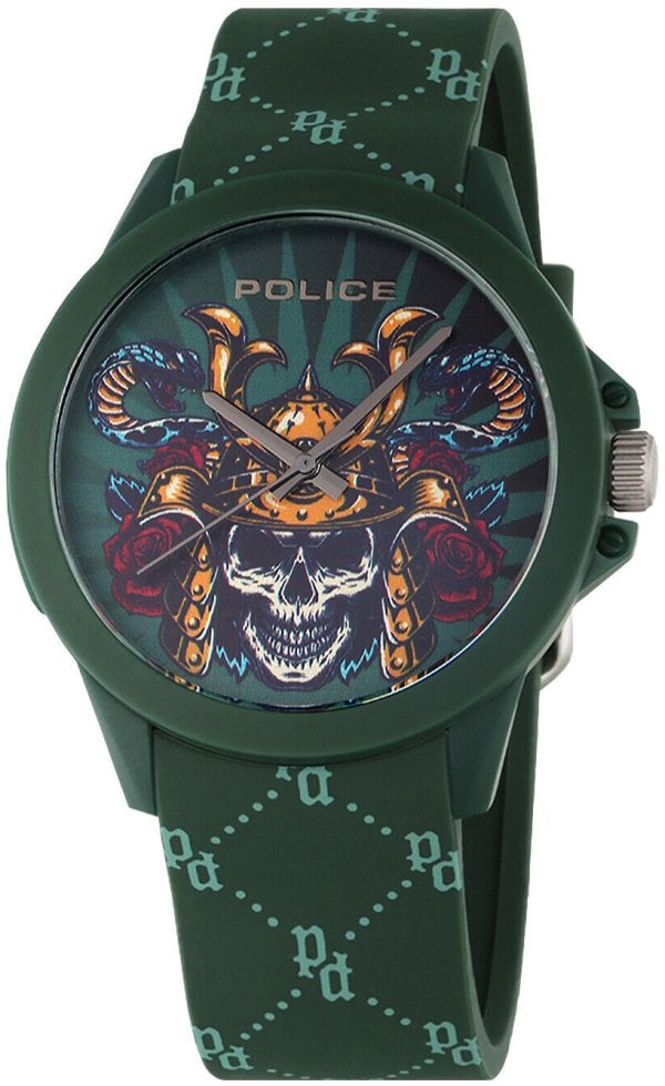 Police PEWUM2237771 Sketch Grön/Gummi Ø40 mm