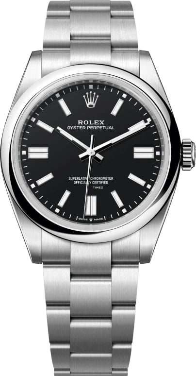 Rolex Herrklocka 134300-0008 Oyster Perpetual 41 Svart/Stål Ø41 mm