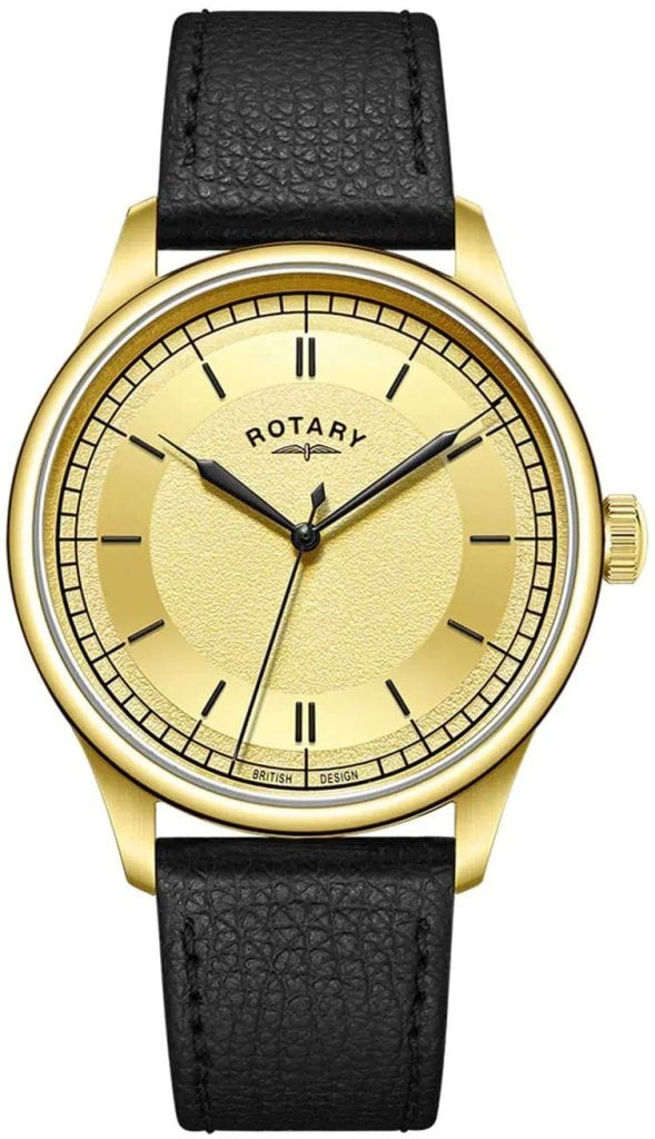 Rotary Herrklocka GS05983/03 Dress Guld/Läder Ø40 mm