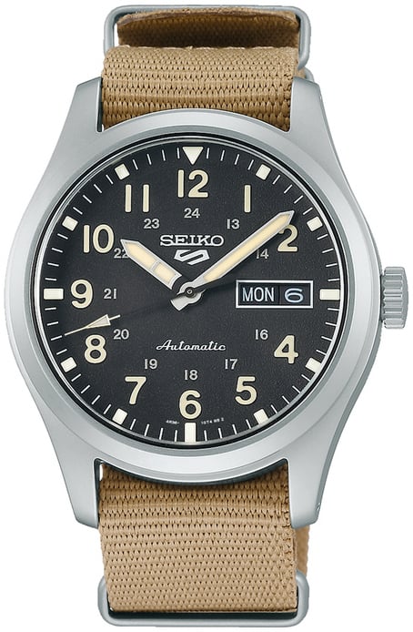 Seiko 5 Sports Herrklocka SRPG35K1 Svart/Textil Ø39.4 mm