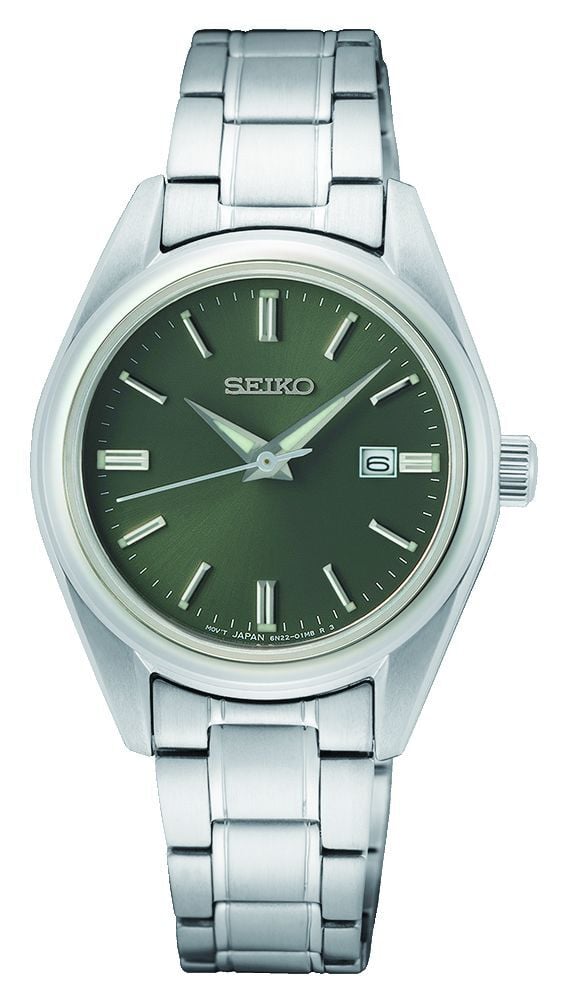 Seiko Damklocka SUR533P1 Classic Grön/Stål Ø30 mm