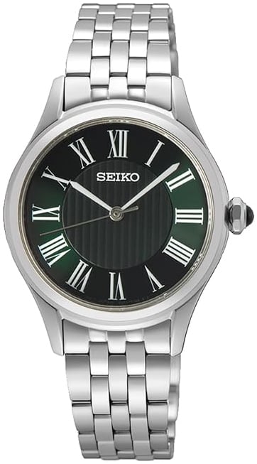 Seiko Damklocka SUR611P1 Classic Grön/Stål Ø29.6 mm