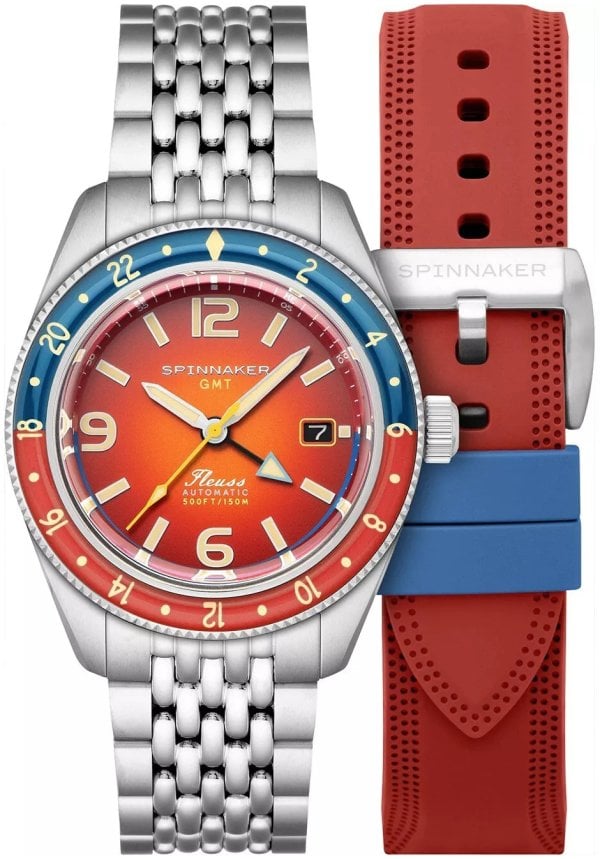 Spinnaker Herrklocka SP-5120-99 Fleuss Orange/Stål Ø43 mm