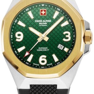 Swiss Alpine Military Herrklocka 7005.1844 Typhoon Grön/Gummi Ø42 mm