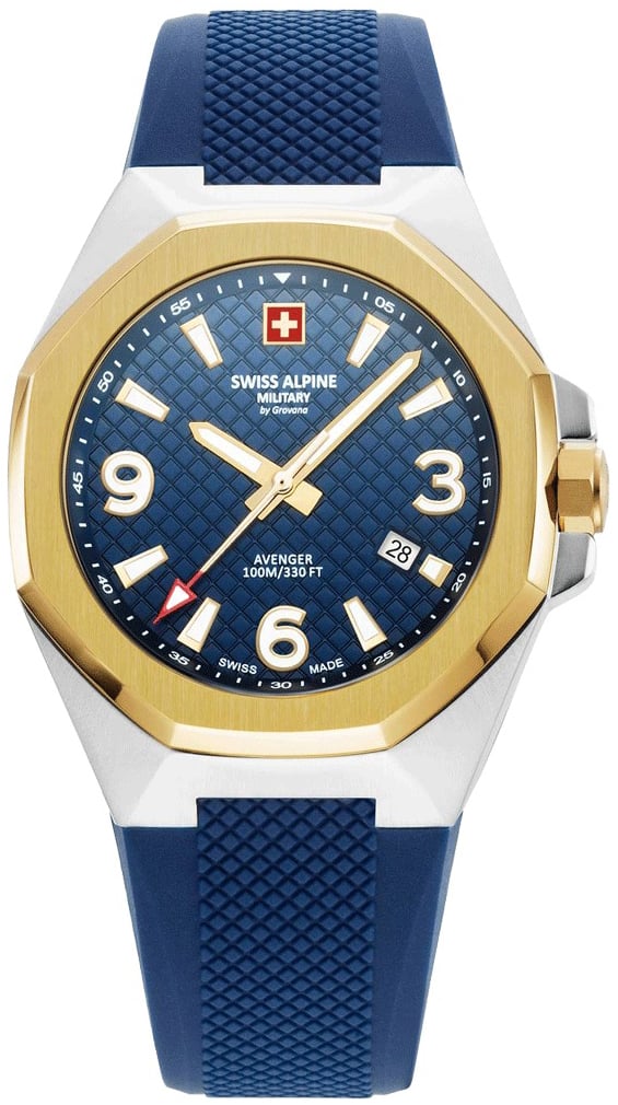 Swiss Alpine Military Herrklocka 7005.1845 Typhoon Blå/Gummi Ø42 mm
