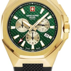 Swiss Alpine Military Herrklocka 7005.9814 Typhoon Grön/Gummi Ø42 mm