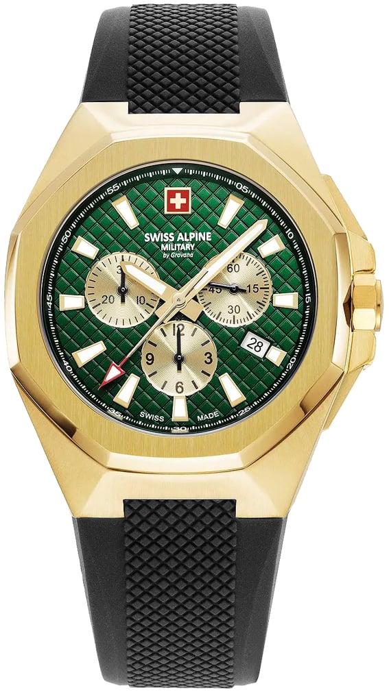 Swiss Alpine Military Herrklocka 7005.9814 Typhoon Grön/Gummi Ø42 mm