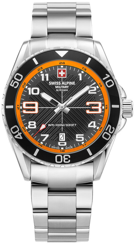 Swiss Alpine Military Herrklocka 7029.1139 Raptor Svart/Stål Ø42 mm