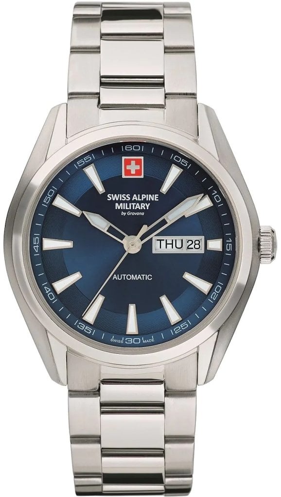 Swiss Alpine Military Herrklocka 7090.2135 Automatic Blå/Stål Ø43