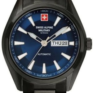 Swiss Alpine Military Herrklocka 7090.2175 Automatic Blå/Stål Ø43