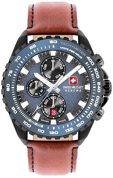 Swiss Military Hanowa Herrklocka SMWGC0001831 Hanowa Blå/Läder Ø45