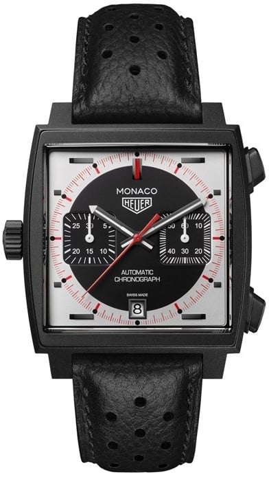 TAG Heuer Herrklocka CAW218F.FC6356 Monaco Flerfärgad/Läder Ø39 mm