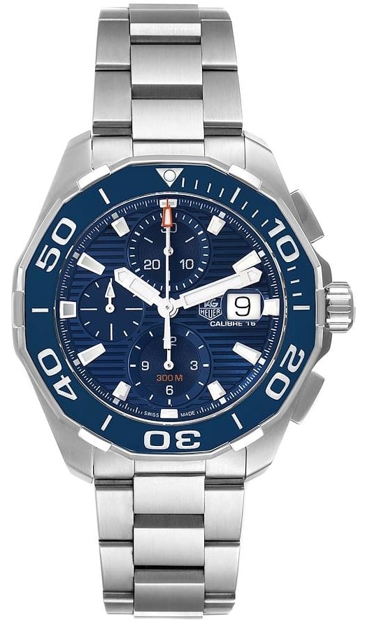 TAG Heuer Herrklocka CAY211B.BA0927 Aquaracer Chronograph Blå/Stål