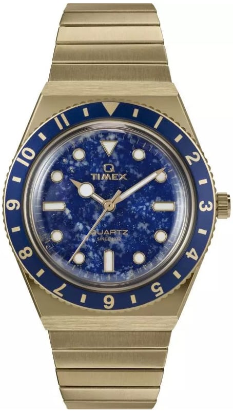 Timex Damklocka TW2V92400 Q Blå/Gulguldtonat stål Ø36 mm