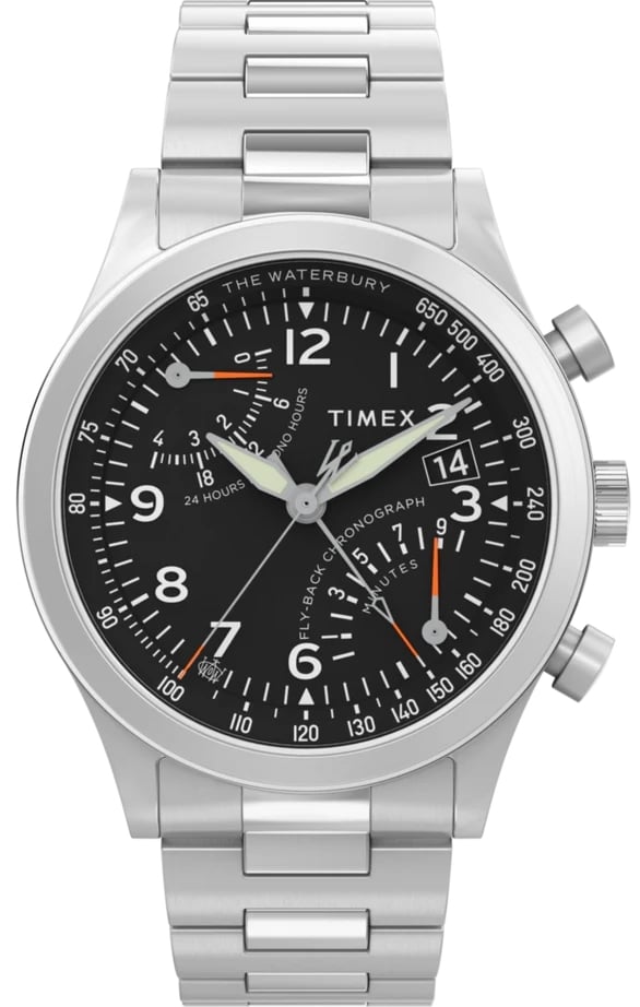 Timex Herrklocka TW2W47800 The Waterbury Svart/Stål Ø43 mm