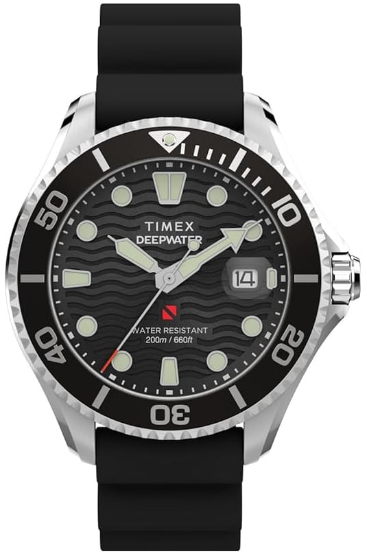 Timex Herrklocka TW2W81600 Deepwater Svart/Gummi Ø44 mm