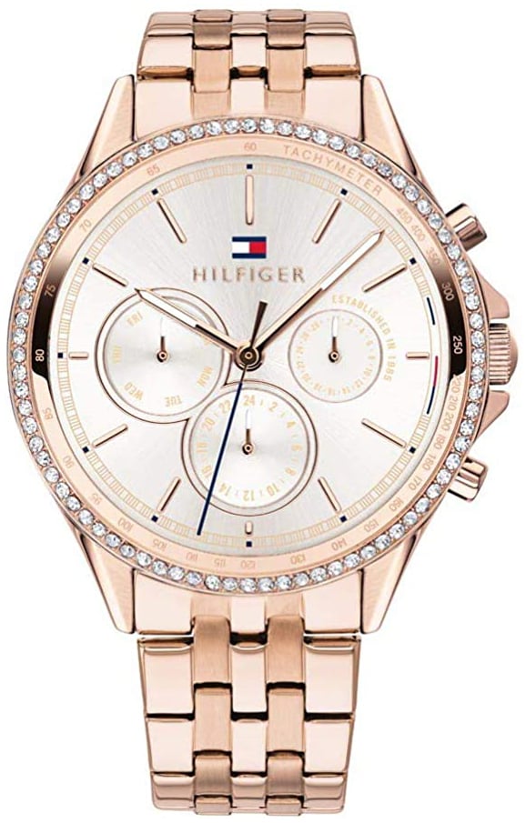 Tommy Hilfiger Damklocka 1781978 Silverfärgad/Roséguldstonat stål