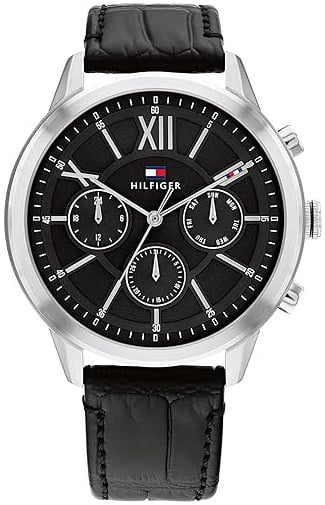Tommy Hilfiger Herrklocka 1710527 Morrison Svart/Läder Ø44 mm