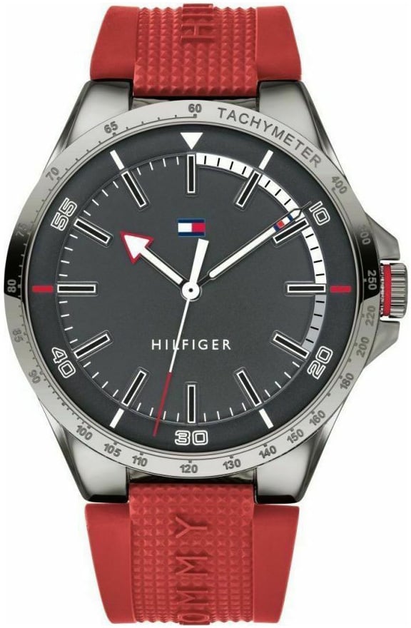 Tommy Hilfiger Herrklocka 1791527 Grå/Gummi Ø44 mm