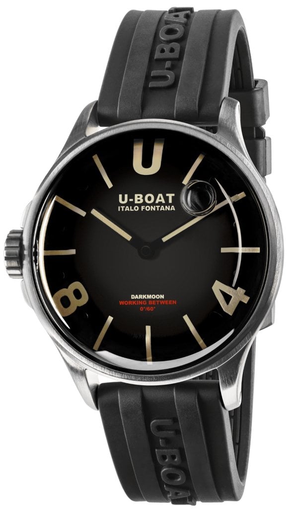 U-Boat Herrklocka 9018/A Darkmoon Svart/Gummi Ø40 mm