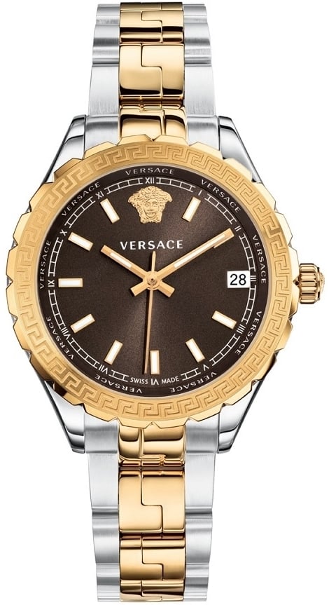 Versace Damklocka V12040015 Hellenyium Lady Brun/Stål Ø35 mm