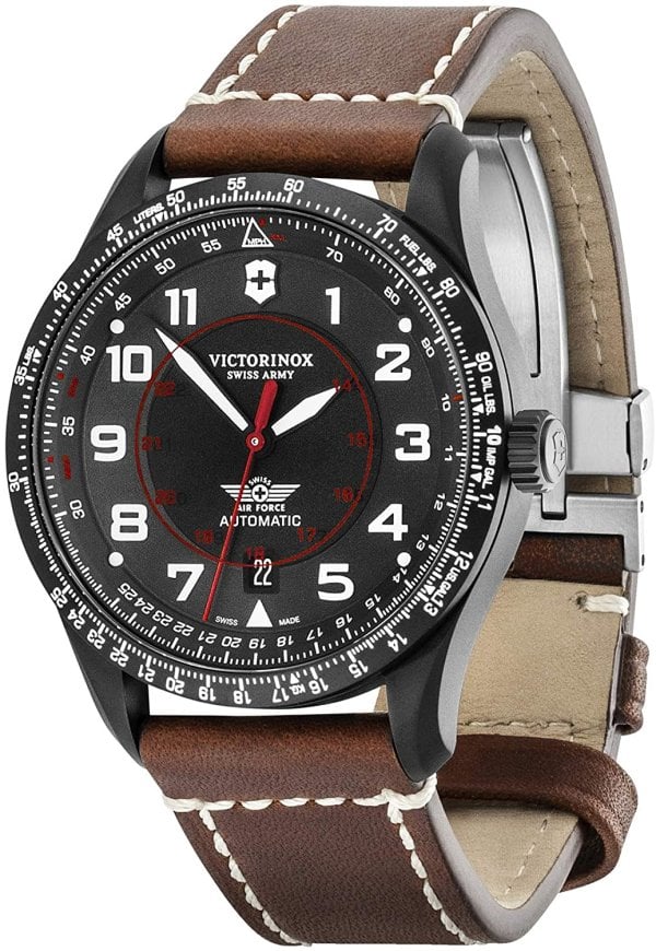 Victorinox Herrklocka 241886 Svart/Läder Ø42 mm