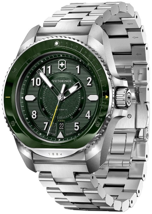 Victorinox Herrklocka 242015 Journey 1884 Grön/Stål Ø44 mm