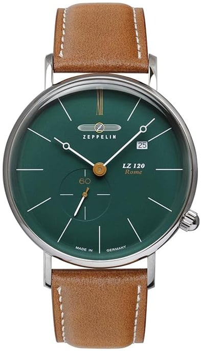 Zeppelin Herrklocka 71383 Rome Grön/Läder Ø41 mm