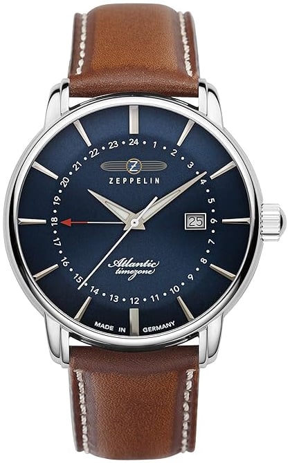 Zeppelin Herrklocka 84423 Atlantic Blå/Läder Ø41 mm