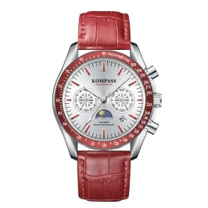 Kompass Day-Night Master Chronograph Silver Red
