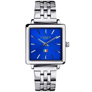 Lorenzo superiore quadrato argento blu lorenzo superiore quadrato argento blu