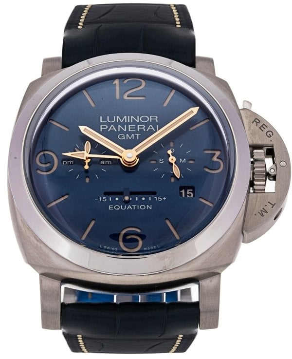 Panerai Herrklocka PAM00670 Luminor Blå/Läder Ø47 mm