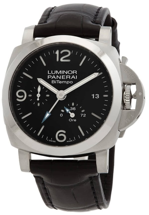 Panerai Herrklocka PAM01360 Luminor Svart/Läder Ø44 mm