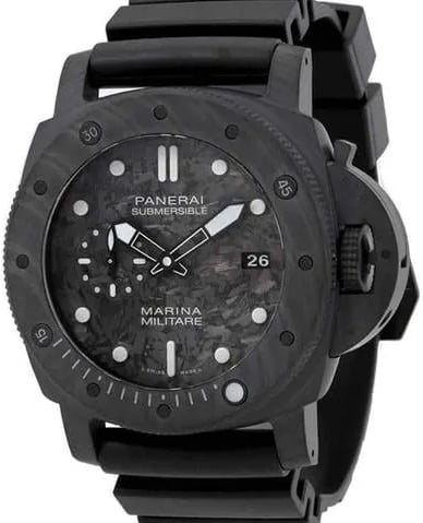 Panerai Herrklocka PAM02979 Submersible Grå/Gummi Ø47 mm