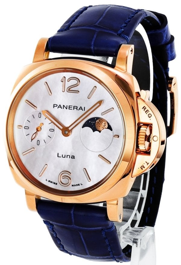 Panerai PAM01181 Luminor Due Vit/Läder Ø38 mm