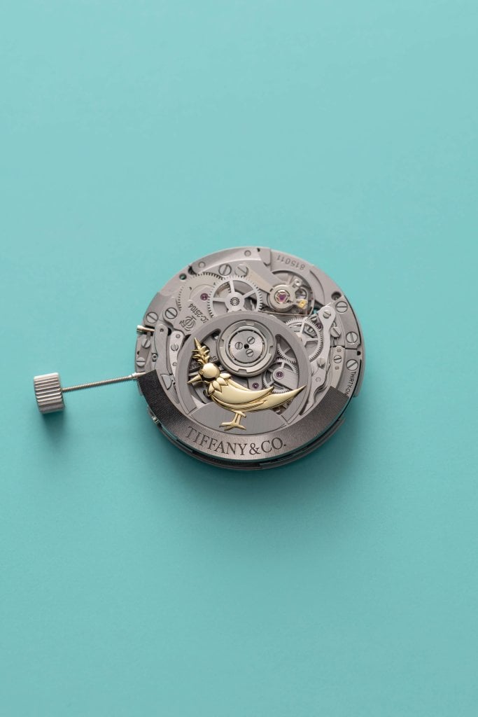 tiffany craft - customized el primero 400 movement with bird on a rock on oscillating weight
