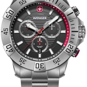 Wenger Herrklocka 01.0643.123 Seaforce Svart/Stål Ø43 mm