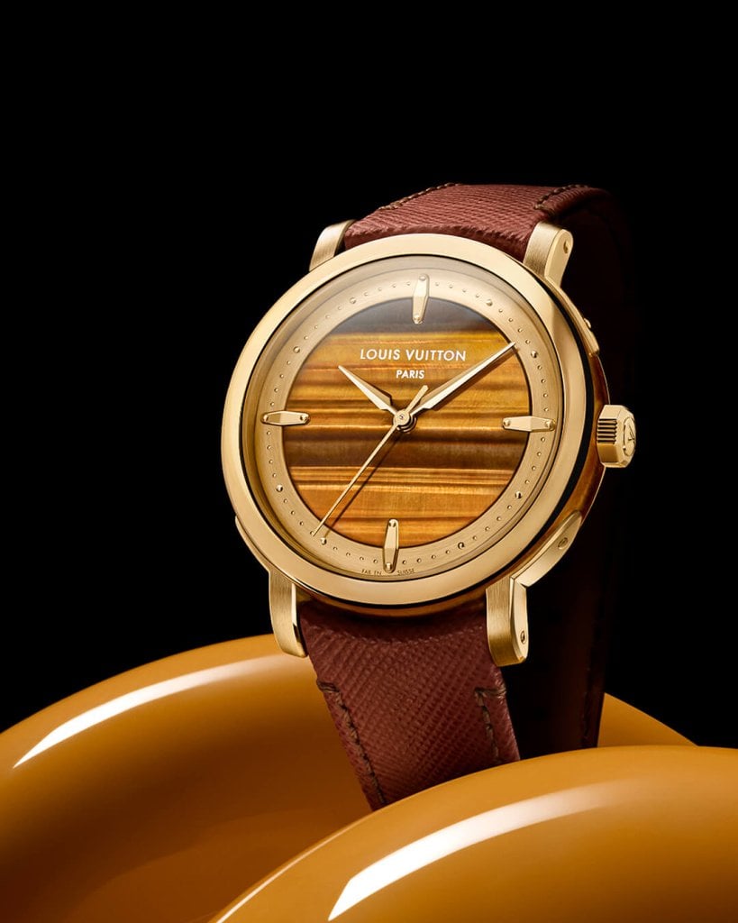 louis vuitton escale tiger’s eye watch