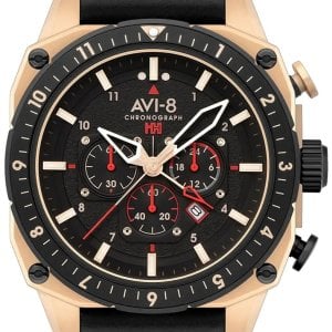 AVI-8 Herrklocka AV-4100-06 Hawker Hunter Svart/Läder Ø43 mm