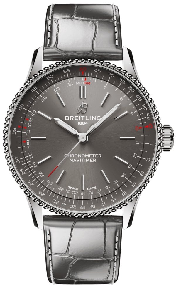 Breitling Herrklocka A17327381B1P1 Navitimer Automatic 36 Grå/Läder