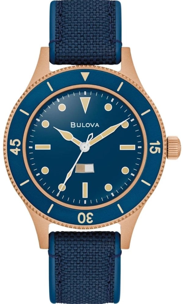 Bulova Herrklocka 98A325 MIL-Ships Blå/Textil Ø41 mm