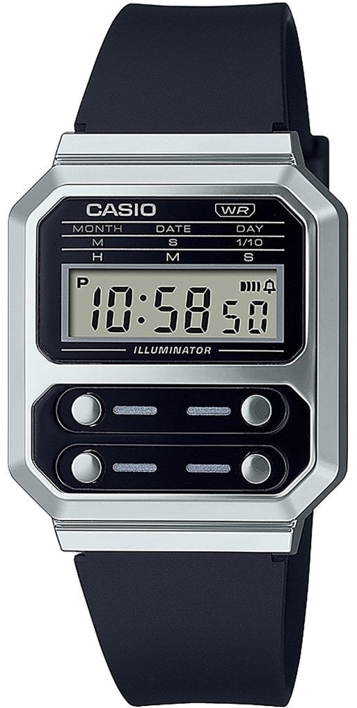 Casio A100WEF-1AEF Vintage Grå/Resinplast Ø33 mm