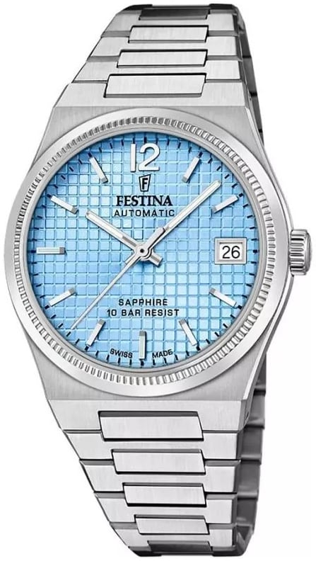 Festina Damklocka F20029-2 Swiss Made Blå/Stål Ø35 mm