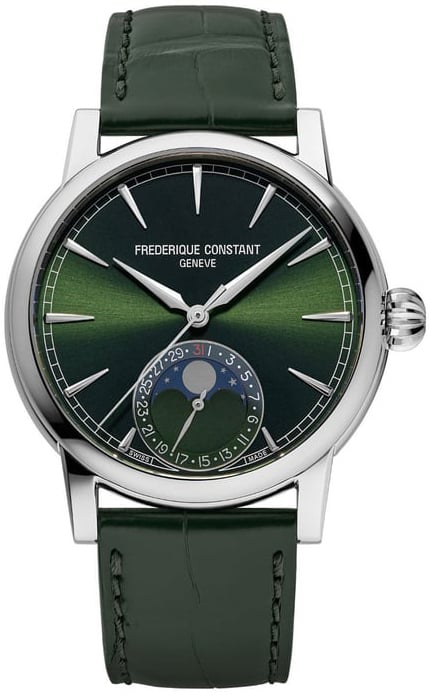 Frederique Constant Herrklocka FC-716GR3H6 Manufacture Grön/Läder