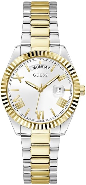 Guess Damklocka GW0308L6 Luna Silverfärgad/Gulguldtonat stål Ø36 mm