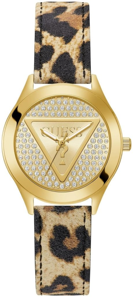Guess Damklocka GW0745L2 Plaque Guld/Läder Ø34 mm