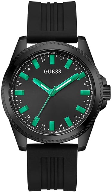 Guess Herrklocka GW0639G4 Champ Svart/Gummi Ø44 mm